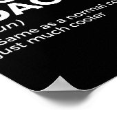 Poster Définition de l'entraîneur de hockey amusant (Coin)