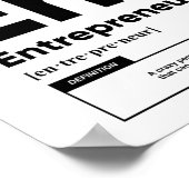 Poster Définition de l'entrepreneur | Motivation (Coin)