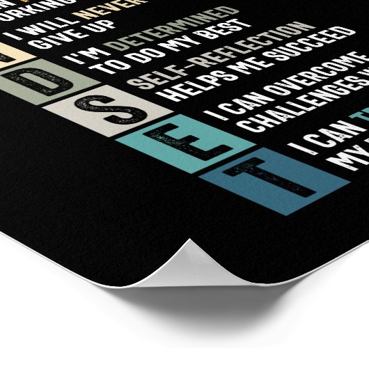 Poster Définition de l'état d'esprit de croissance - Devi (Coin)