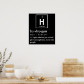 Poster Définition de l'hydrogène (Cuisine)