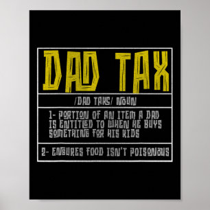 Poster Définition de l'impôt sur le père Hommes Fête des 