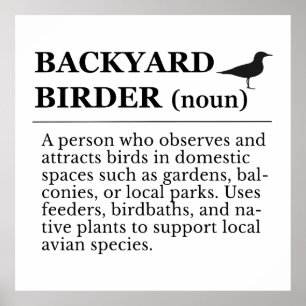 Poster Définition de l'observateur de jardin - Ornitholog