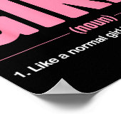 Poster Définition de lutte comme une fille normale mais b (Coin)