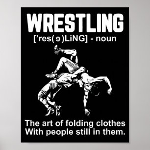 Poster Définition de lutte drôle L'art de plier le linge