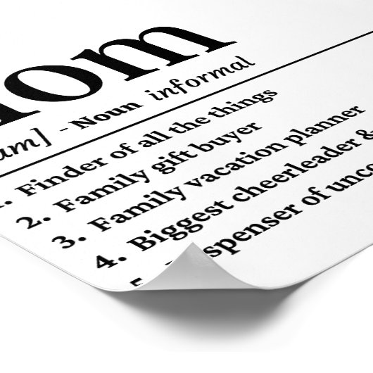 Poster Définition de maman (Coin)