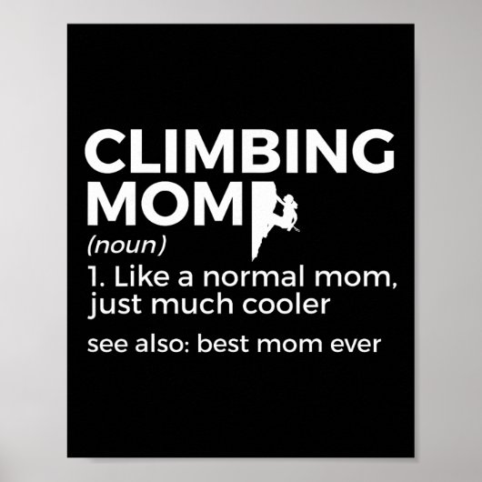 Poster Définition de Maman Grimpeuse Meilleure Maman Grim (Devant)