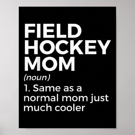 Poster Définition de mère de hockey sur gazon Femmes  (Devant)