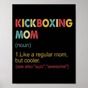 Poster Définition de mère de kickboxing femmes art martia
