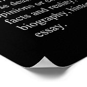 Poster Définition de non-fiction (Coin)