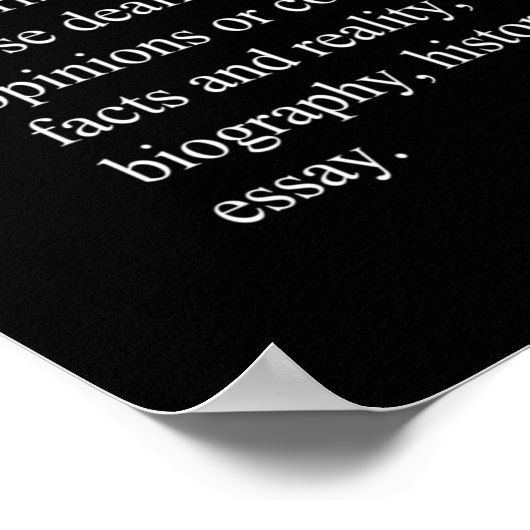 Poster Définition de non-fiction (Coin)