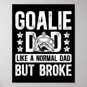 Poster Définition de papa gardien de hockey Papa d'un gar