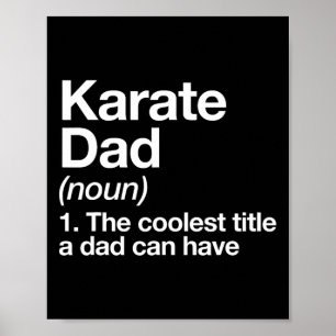Poster Définition de papa karaté Funny Sports Arts martia