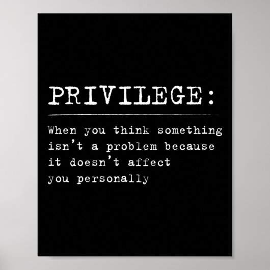 Poster Définition de privilège Égalité et droits civils S (Devant)
