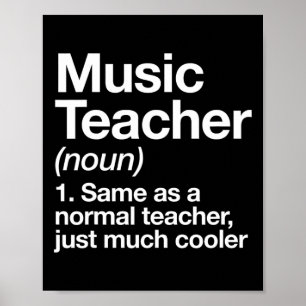 Poster Définition de professeur de musique amusant pour l