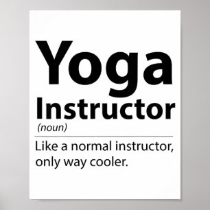 Poster Définition de professeur de yoga cool Funny Yoga L