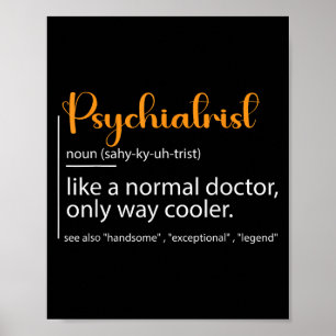 Poster Définition de psychiatre Psychiatrie Médecin Spéci