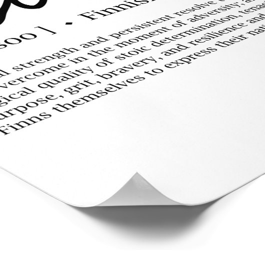 Poster Définition de Sisu (Coin)