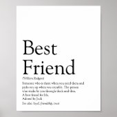 Poster Définition de votre meilleur ami typographie moder (Devant)