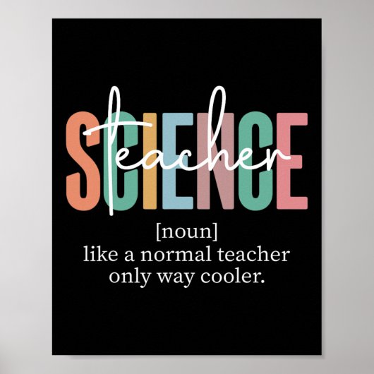 Poster Définition d'enseignant de science drôle pour femm (Devant)