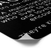Poster Définition d'enseignant - Professeur d'école drôle (Coin)