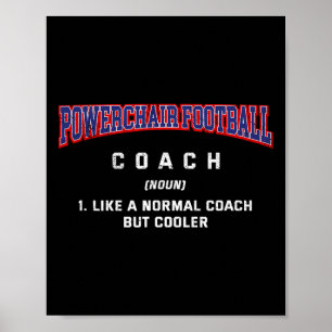 Poster Définition d'entraîneur de Footbyll en fauteuil ro