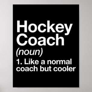 Poster Définition d'entraîneur de hockey Sports entraîneu