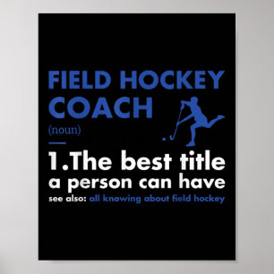 Poster Définition d'entraîneur sportif Hockey sur gazon