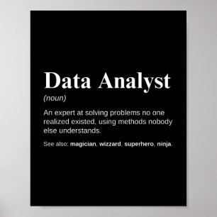 Poster Définition drôle d'analystes de données