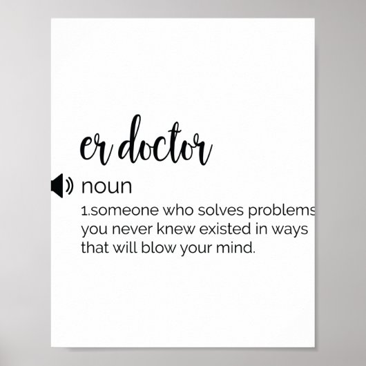 Poster Définition drôle de ER Doctor (Devant)