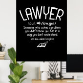 Poster Définition drôle de l'avocat (Bureau à domicile)