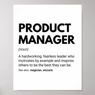 Poster Définition drôle de patron de gestionnaire de prod