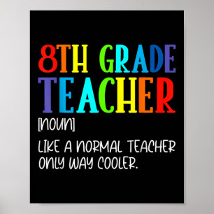 Poster Définition drôle pour professeur de 8e année retou