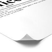 Poster Définition du bureau | Citation drôle (Coin)