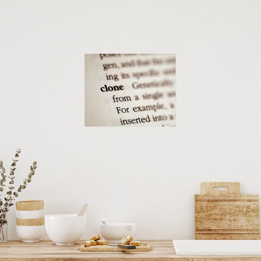 Poster Définition du clone (Cuisine)