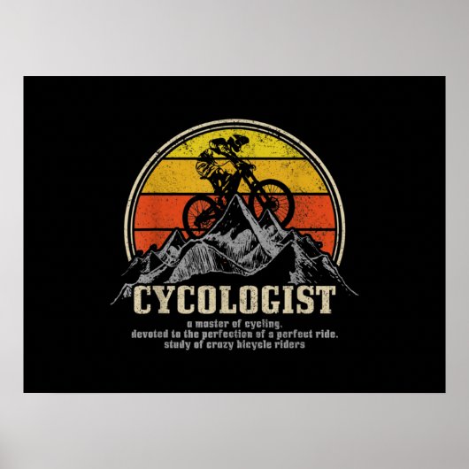Poster Définition du cyclologue Funny Mountain VTT MTB (Devant)