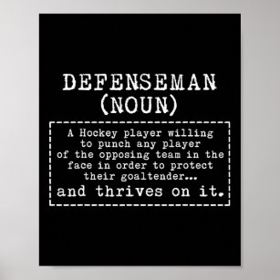 Poster Définition du défenseur Hockey sur glace