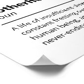 Poster Définition du dictionnaire de la maternité amusant (Coin)