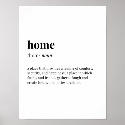 Poster Définition du domicile (Devant)