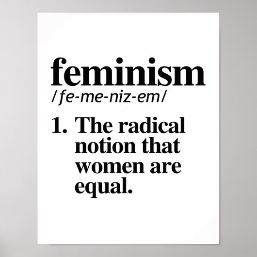 Poster Définition du féminisme - La notion radicale que l (Devant)