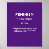 Poster définition du féminisme vertical pourpre (Devant)