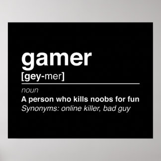 Poster Définition du gamer