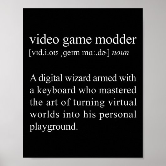 Poster Définition du modèle de jeu vidéo - Modèle de jeu (Devant)