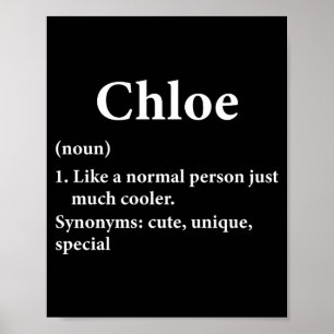 Poster Définition du nom Chloé Drôle D 