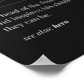 Poster Définition du père Premier bosse de poing (noir) (Coin)