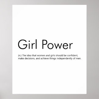 Poster Définition du pouvoir de la fille | Féminisme