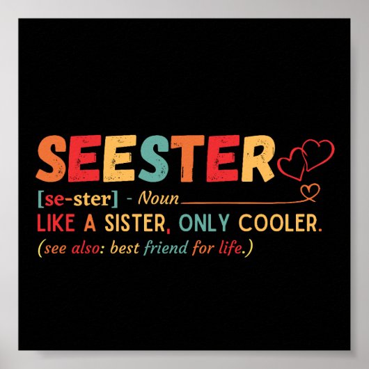 Poster Définition du serveur vintage (Devant)