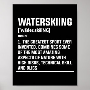 Poster Définition du ski nautique skieur nautique ski