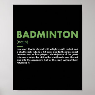 Poster Définition du sport Badminton