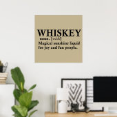 Poster définition du whisky citations drôles de whisky (Bureau à domicile)