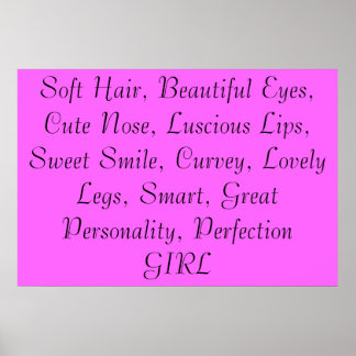 Poster Définition d'une fille